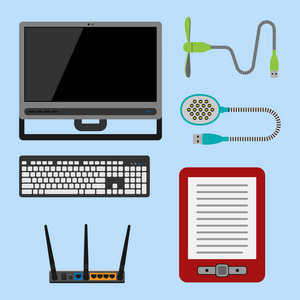 矢量現代細線平面設計圖標集在計算機網絡技術中的應用與價值